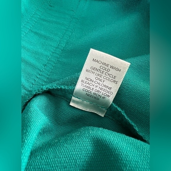 Christopher & Banks Spring Emerald Corduroy Silver Accent Zip Up Jacket Size P/L - Picture 10 of 15